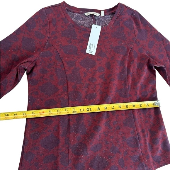 Soft Surroundings Jeri Jacquard Multi Floral Top Size PM 10/12 NWT - Picture 9 of 17